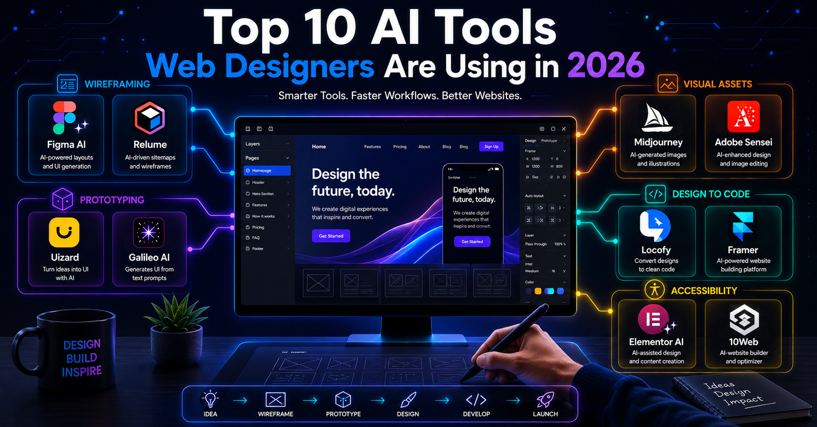 Top 10 AI Tools Web Designers