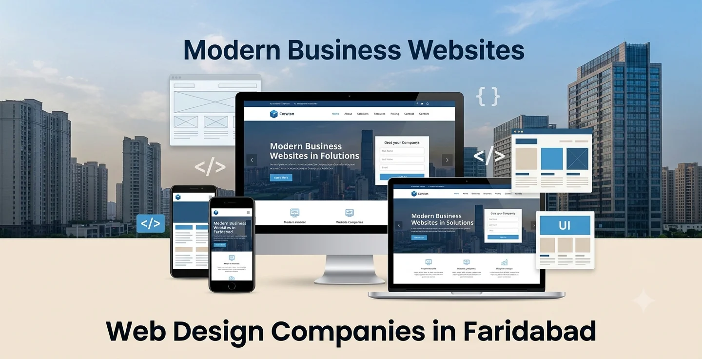 Modern business website design